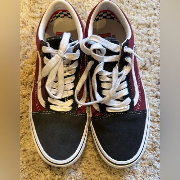 Vans- Like new, never worn condition maroon and gray; size 9 1/2 - Picture 2 of 6